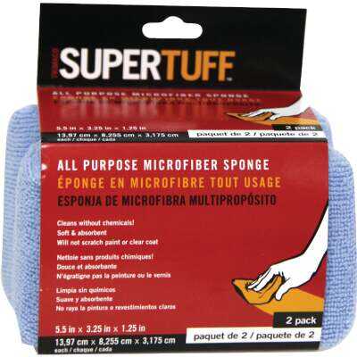 Trimaco SuperTuff 5.5 In. x 3.25 In. x 1.25 In.Microfiber Scrubbing Sponge