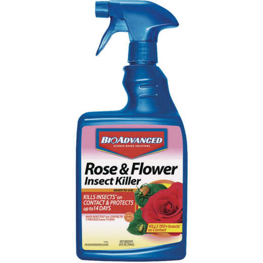 BioAdvanced 24 Oz. Ready To Use Trigger Spray Flower & Rose Insect Killer