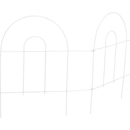 Best Garden 8 Ft. Powder-Coated White Wire Folding Fence